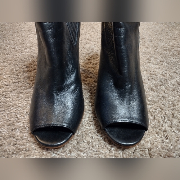 Halogen Black Peep-Toe Ankle Boots 8.5 - Picture 6 of 13